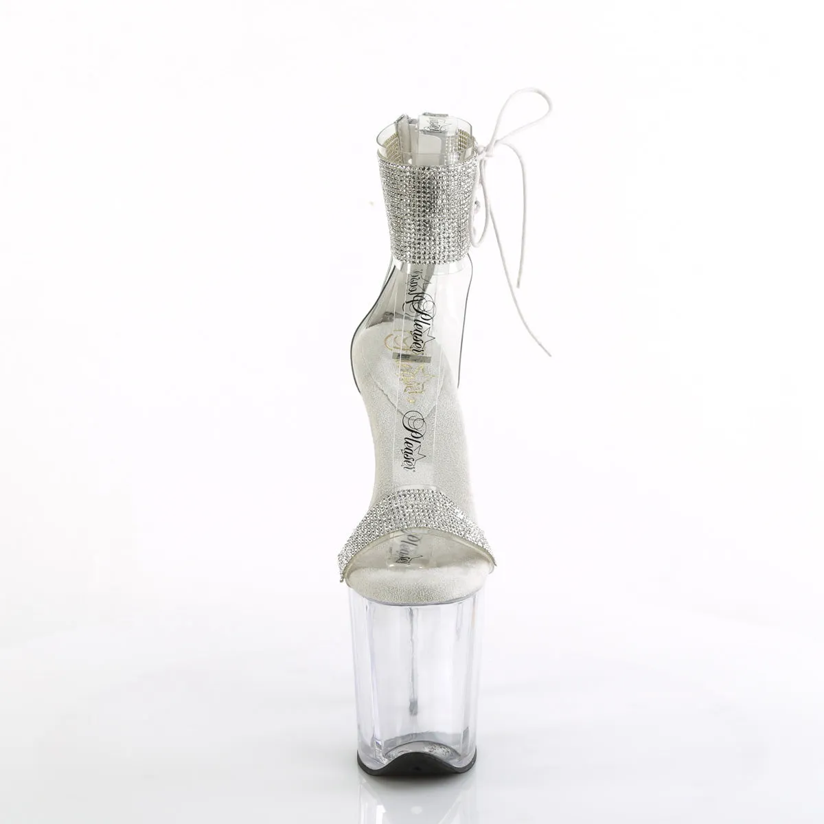 FLAMINGO-827RS Pleaser Clear/Silver Sexy Platform Shoes (Pole Dancing Heels) Running Shoes Asics Gel Kayano