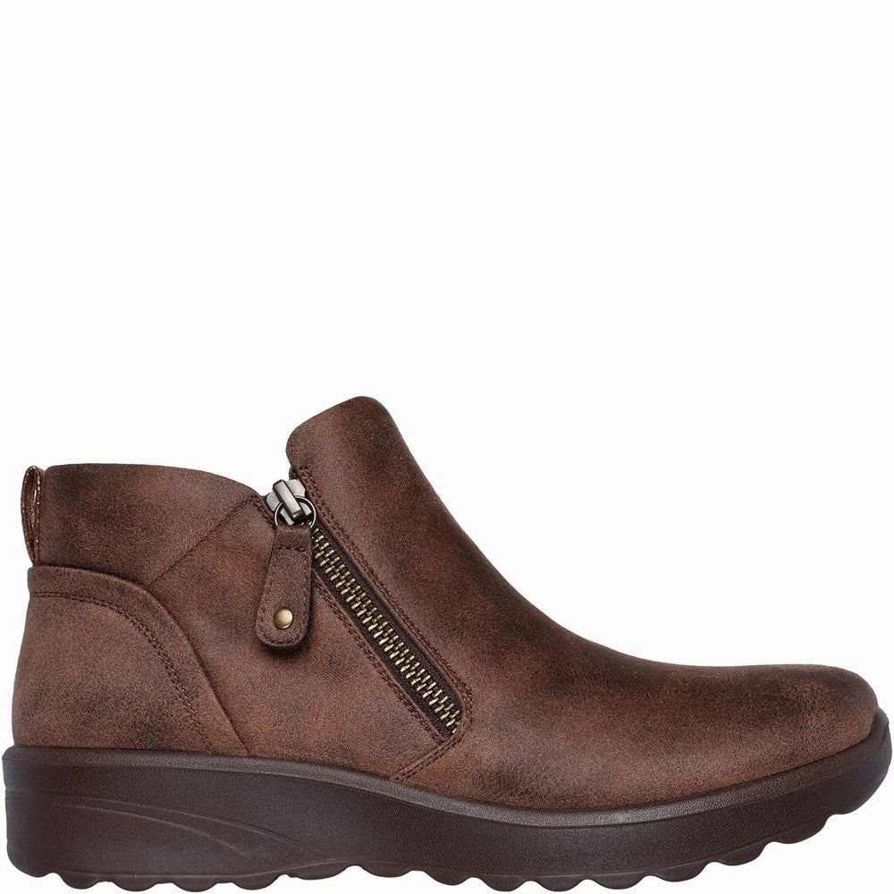 Skechers Lovely Vibe Fall In Bloom Ankle Boots Stylish Motion Adjustable   fit