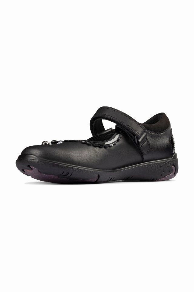 Elegant Clarks Sea Shimmer black leather
