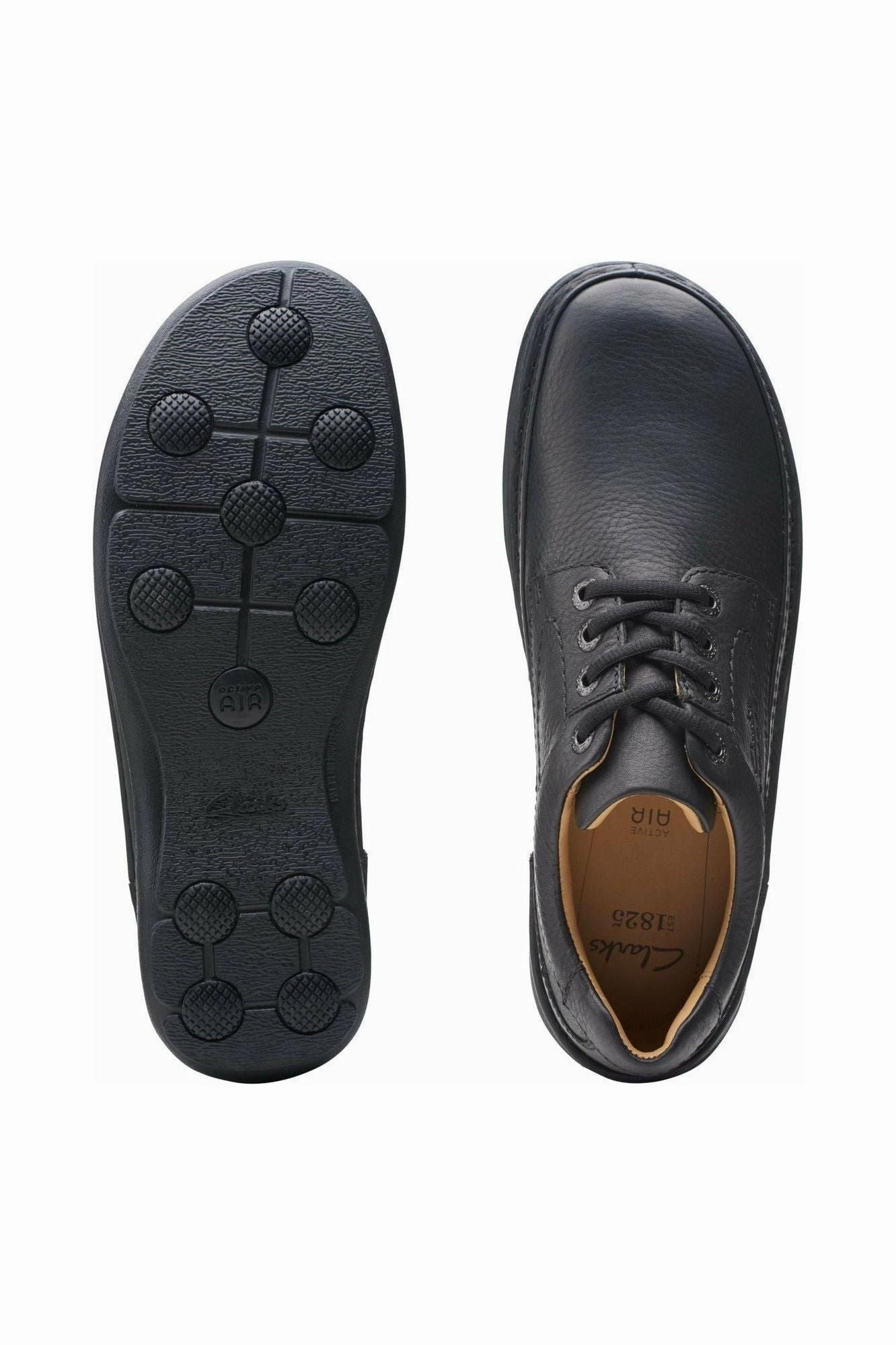 Clarks Nature Three in Black leather Petite Step