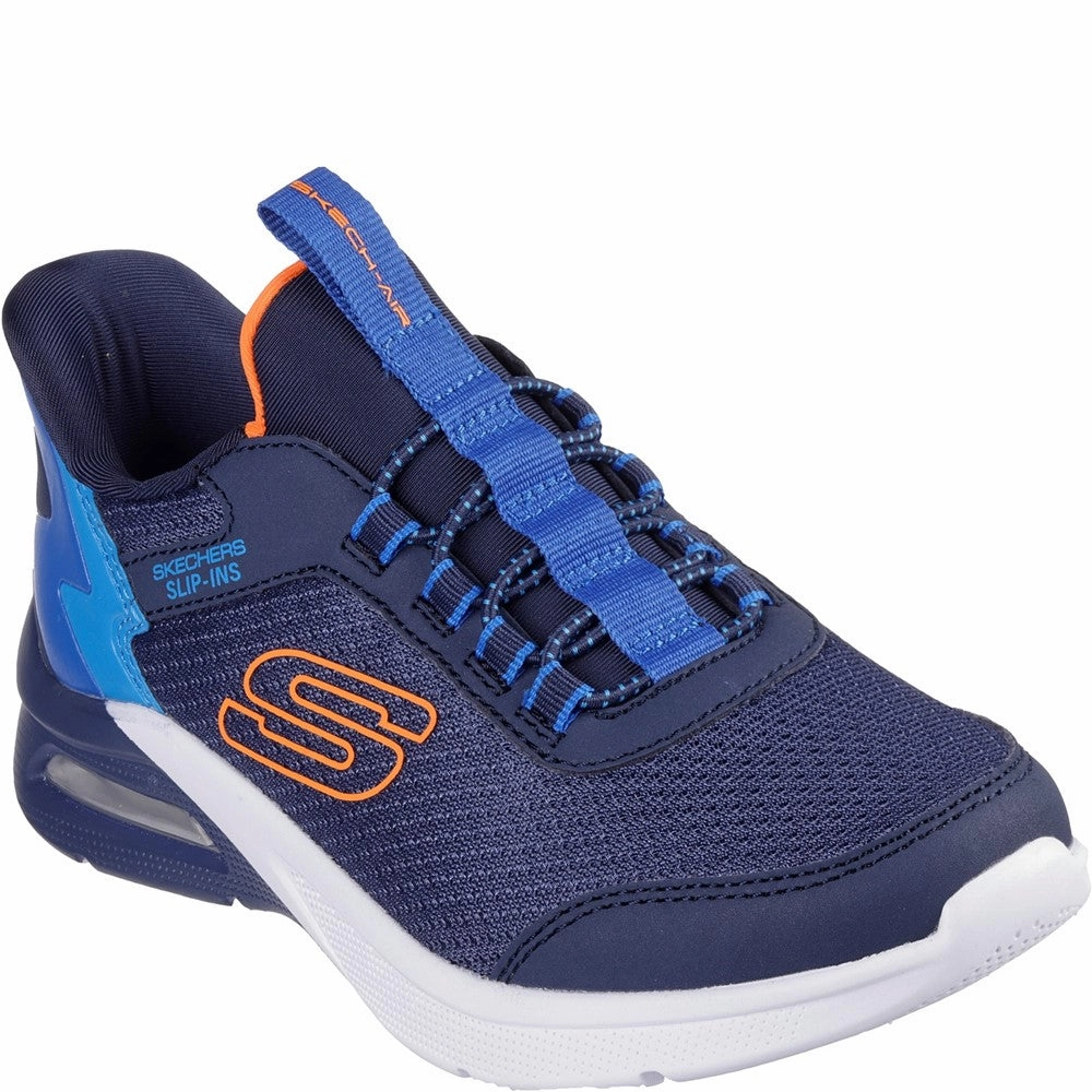 LeatherMaterial Forest Jog Skechers Microspec Max Brisk-Stripe Trainer