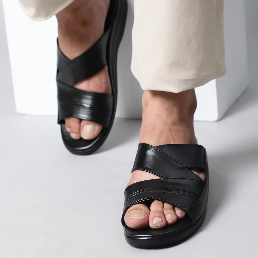 Ravens Slippers Coolers Casual (Black) Slippers For Men 7123-79 By Liberty