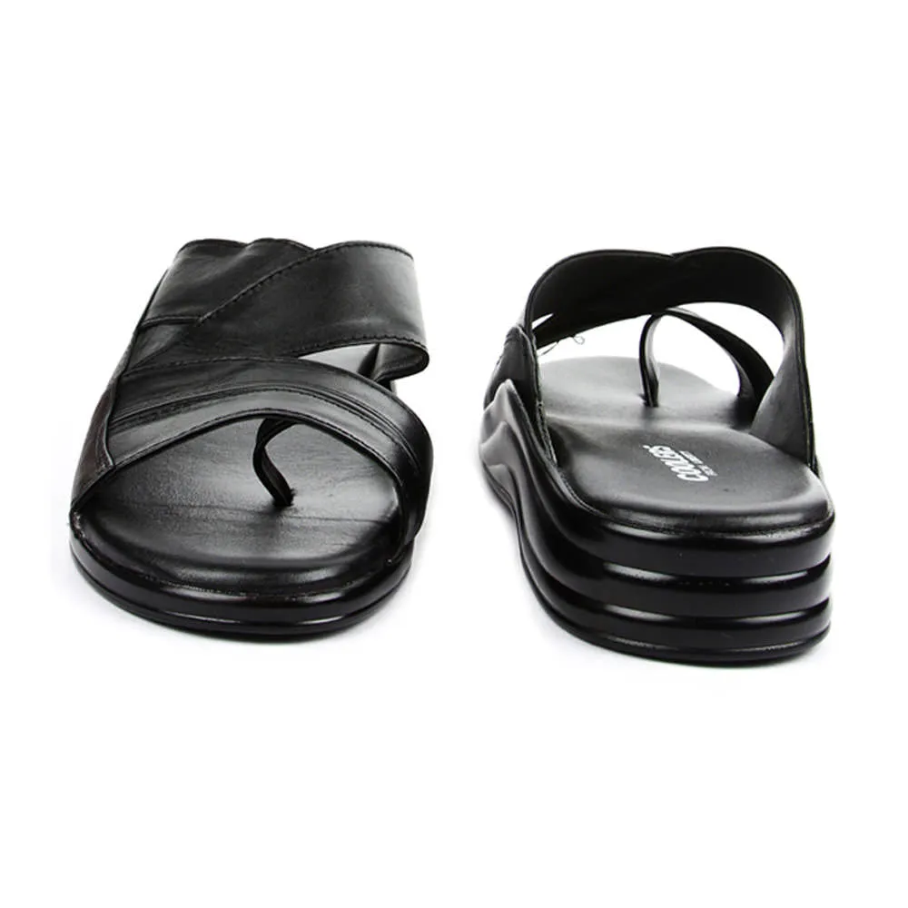 Coolers Casual (Black) Slippers For Men 7123-79 By Liberty Crocodile Slippers