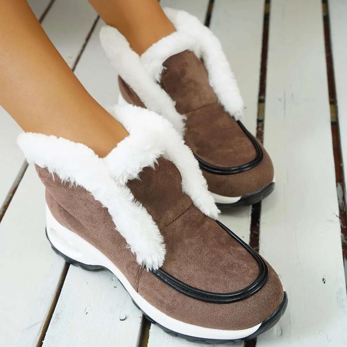 Winter Shoes For Women Air-cushion Sole Snow Boots Tall Snow Boot