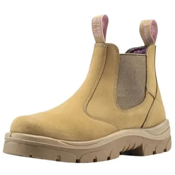 Steel Blue Sand Ladies Hobart Soft Toe Elastic Side Safety Boot (510701) (Pre-Order) Black Friday Sales Work Boots
