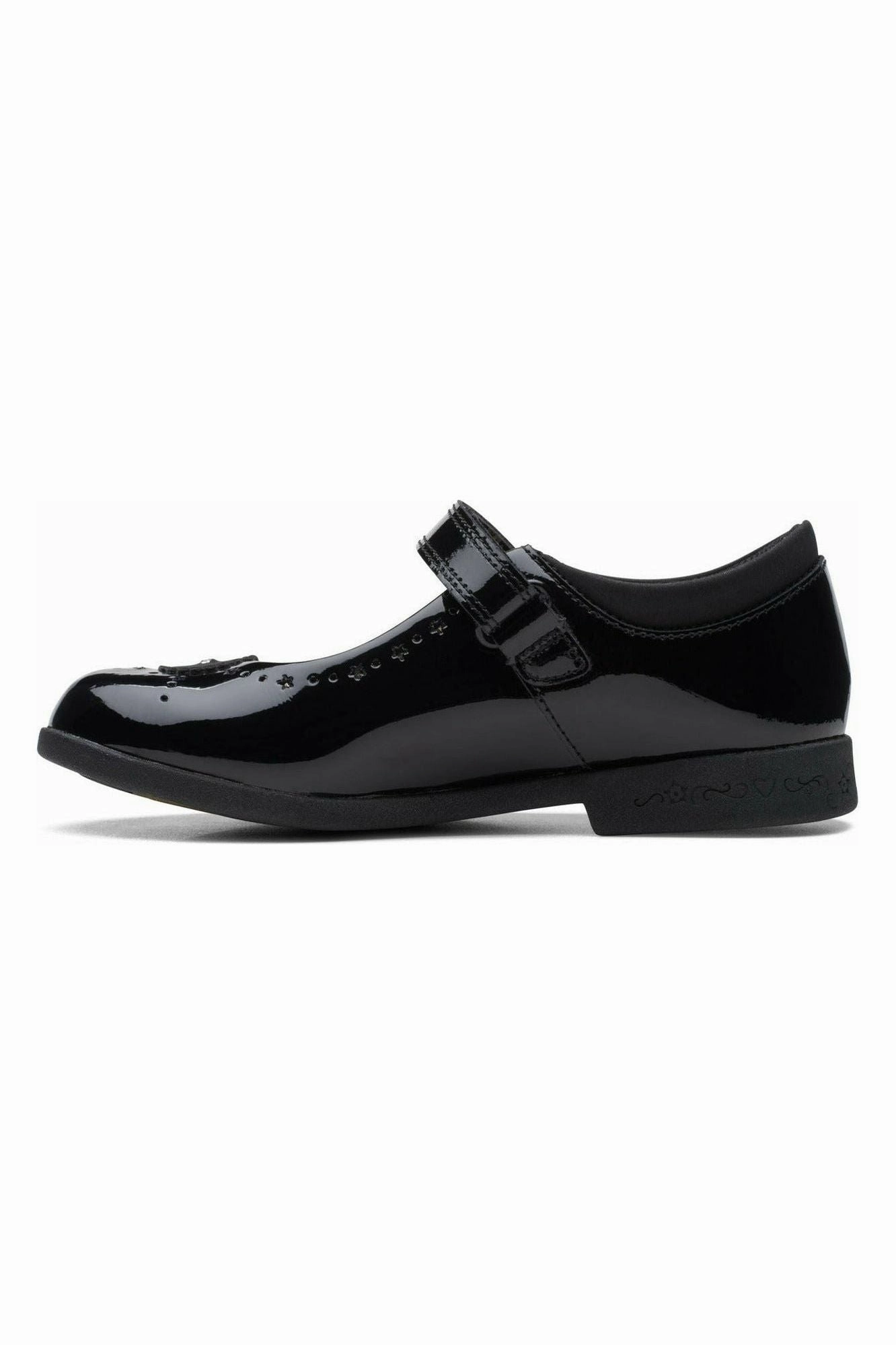 Fire Glow Clarks Magic Step Bar Kid black patent