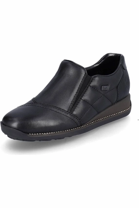 Premium Leather Oasis Hike Rieker 44277-00 Black waterproof ladies shoe