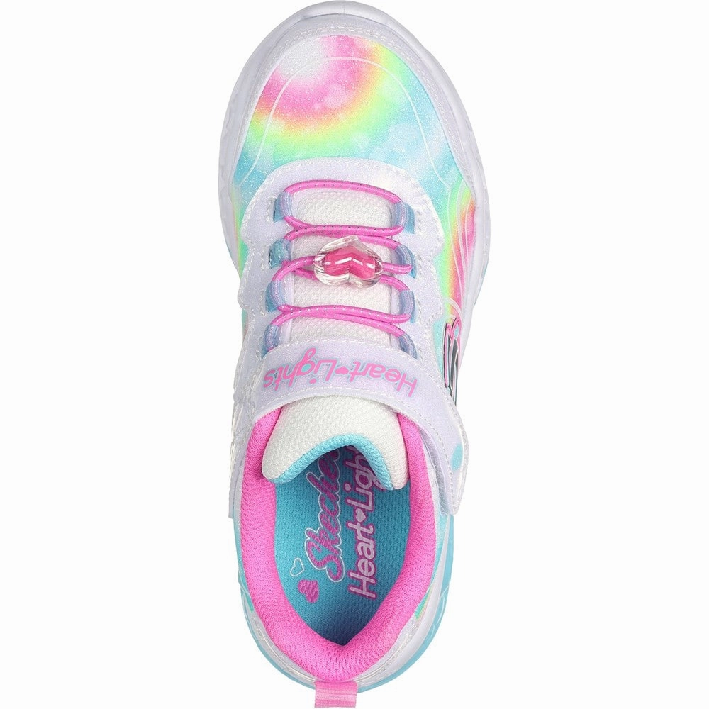 Travel Choice Style Tour Skechers Flutter Heart Lights - Groovy Swirl Shoe