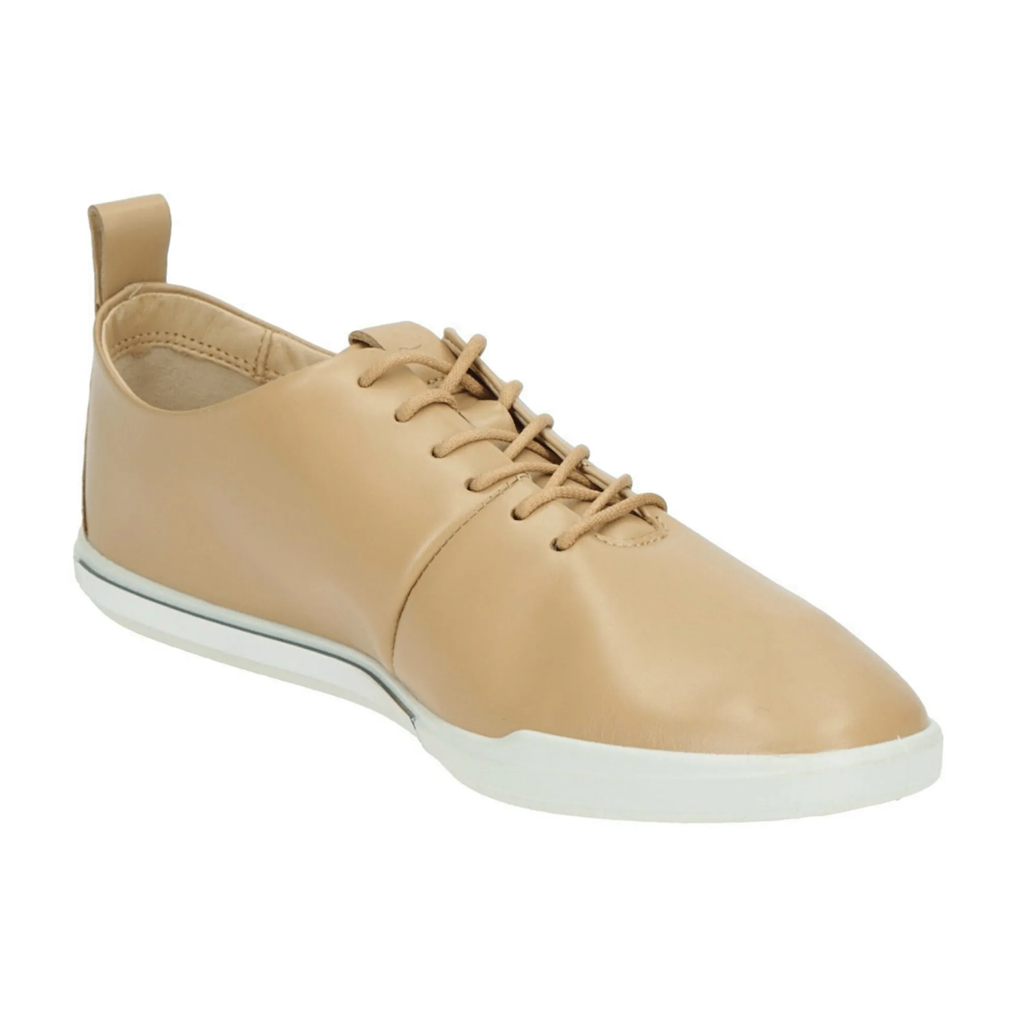 Adidas Spring Shoes Ecco Simpil 2 Women's Beige Lace-Up Shoes - Stylish & Durable Footwear