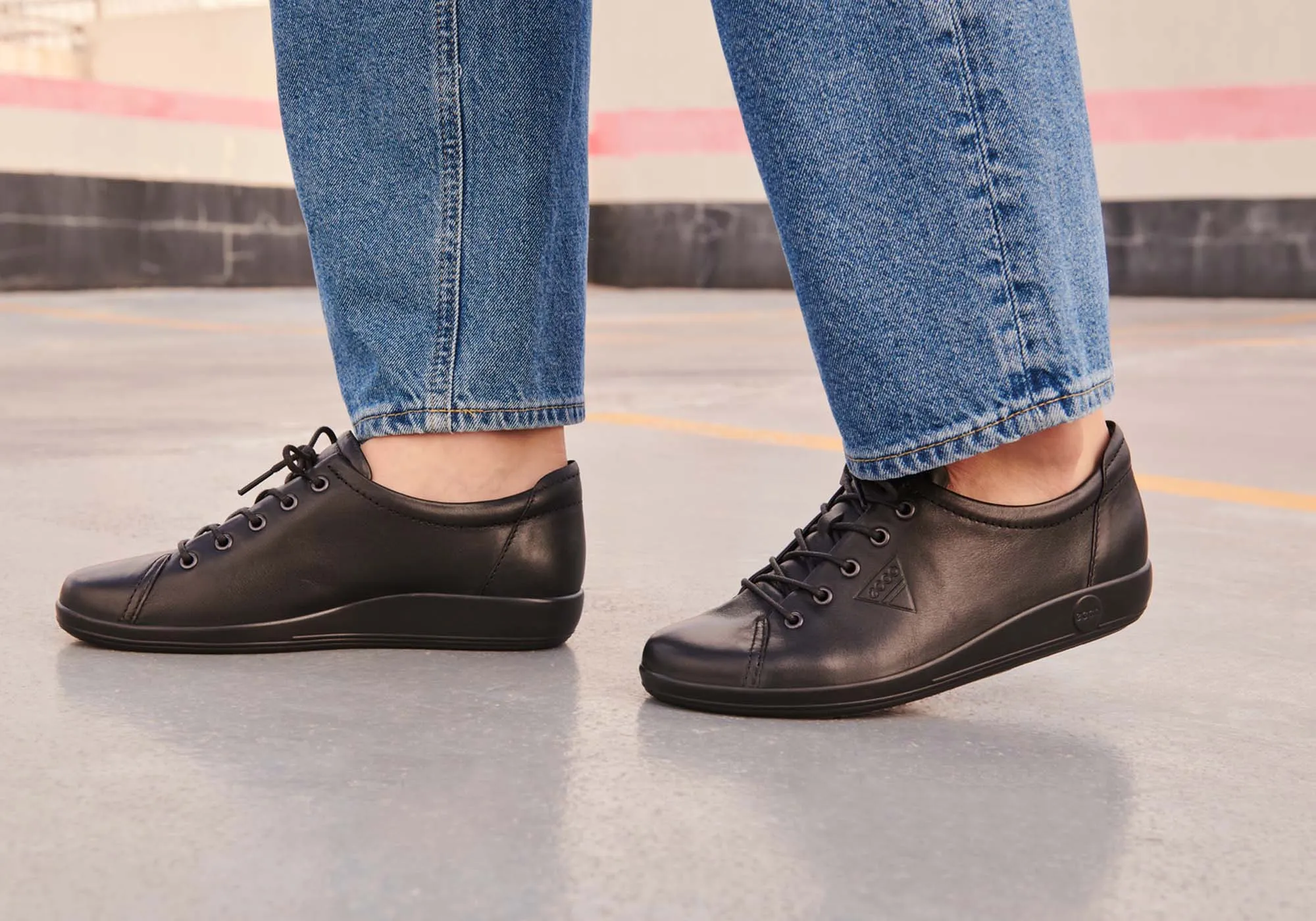 ECCO Womens Comfortable Leather Soft 2.0 Sneakers Shoes Adidas Shoes With Design