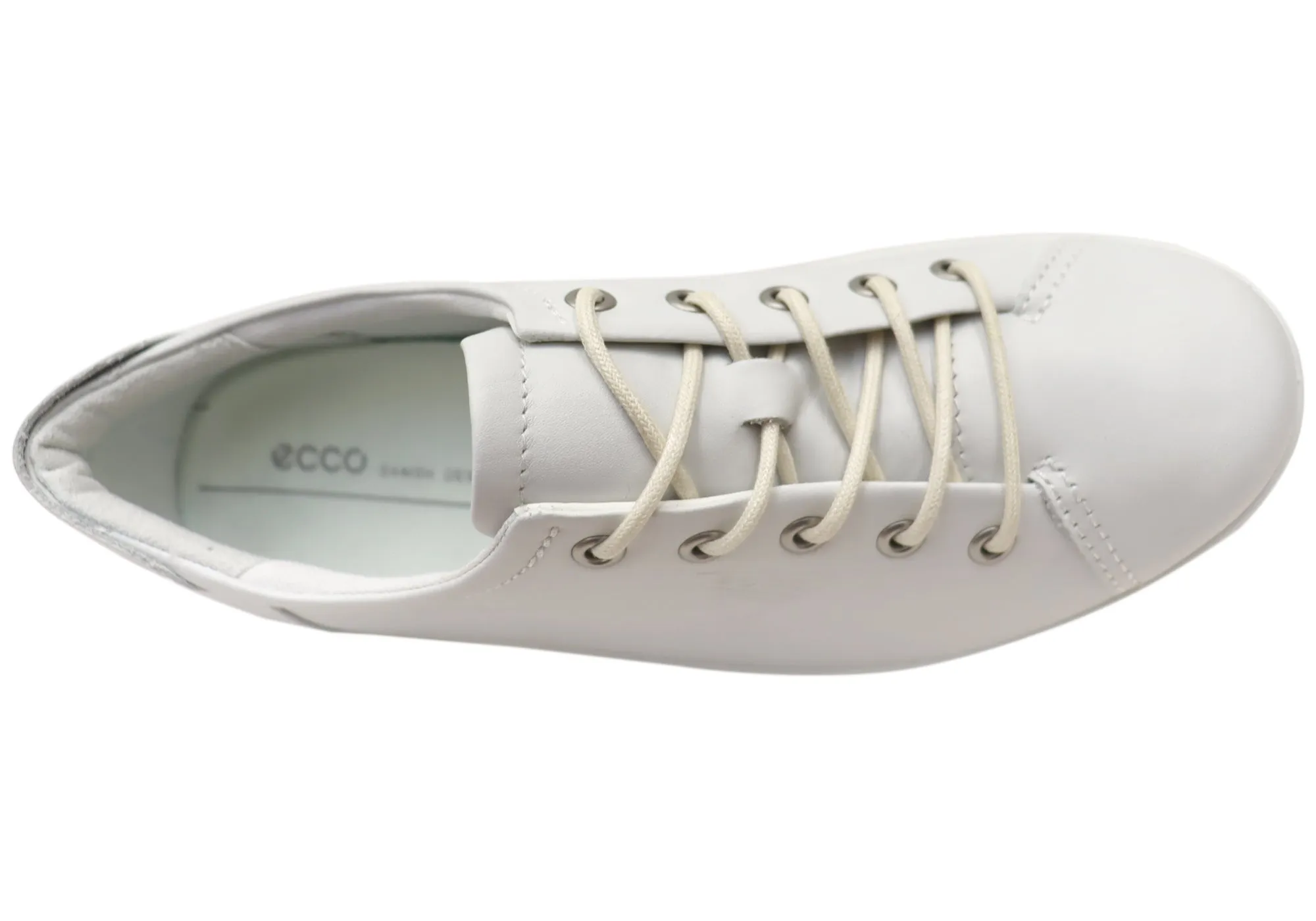 ECCO Womens Comfortable Leather Soft 2.0 Sneakers Shoes Adidas Dad Shoes