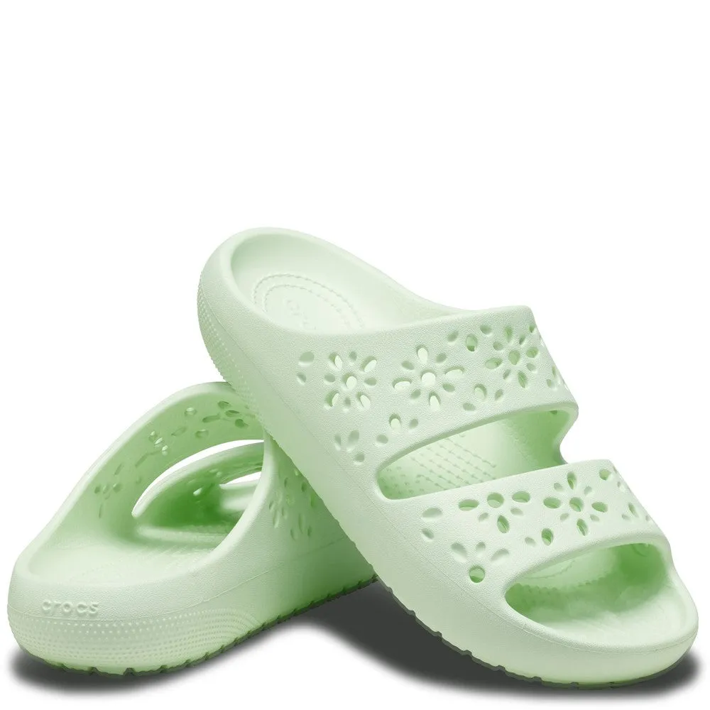 Crocs Unisex Classic Floral Cut Out Sandal No Hassle