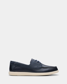 Bratton Boat Navy Leather Simple Lines