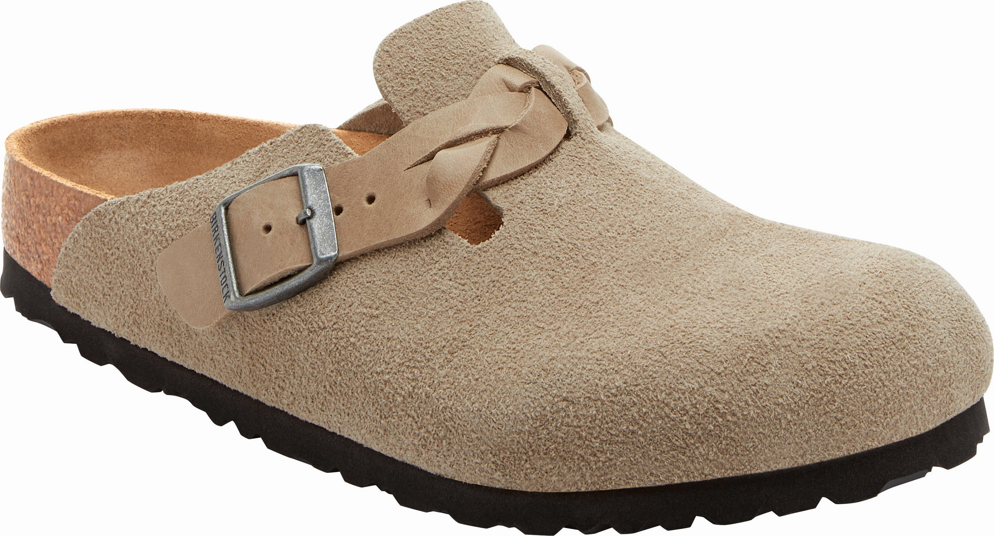 Birkenstock Boston Braid Taupe Suede Nar 1026694 Comfort toe Hiking Friendly