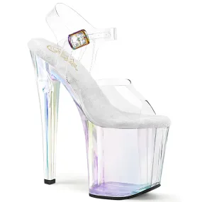 Asics Shoe Width B Or D ENCHANT-708HT Pleaser Clear/Holographic Tinted Sexy Platform Shoes (Pole Dancing Heels)