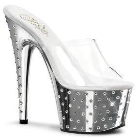 STARDUST-701 Pleaser Clear/Silver Chrome Sexy Platform Shoes (Pole Dancing Heels) Asics Clearance Running Shoes