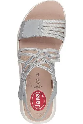 Easy Sandals Breathable Flats Jana 28766 Denim