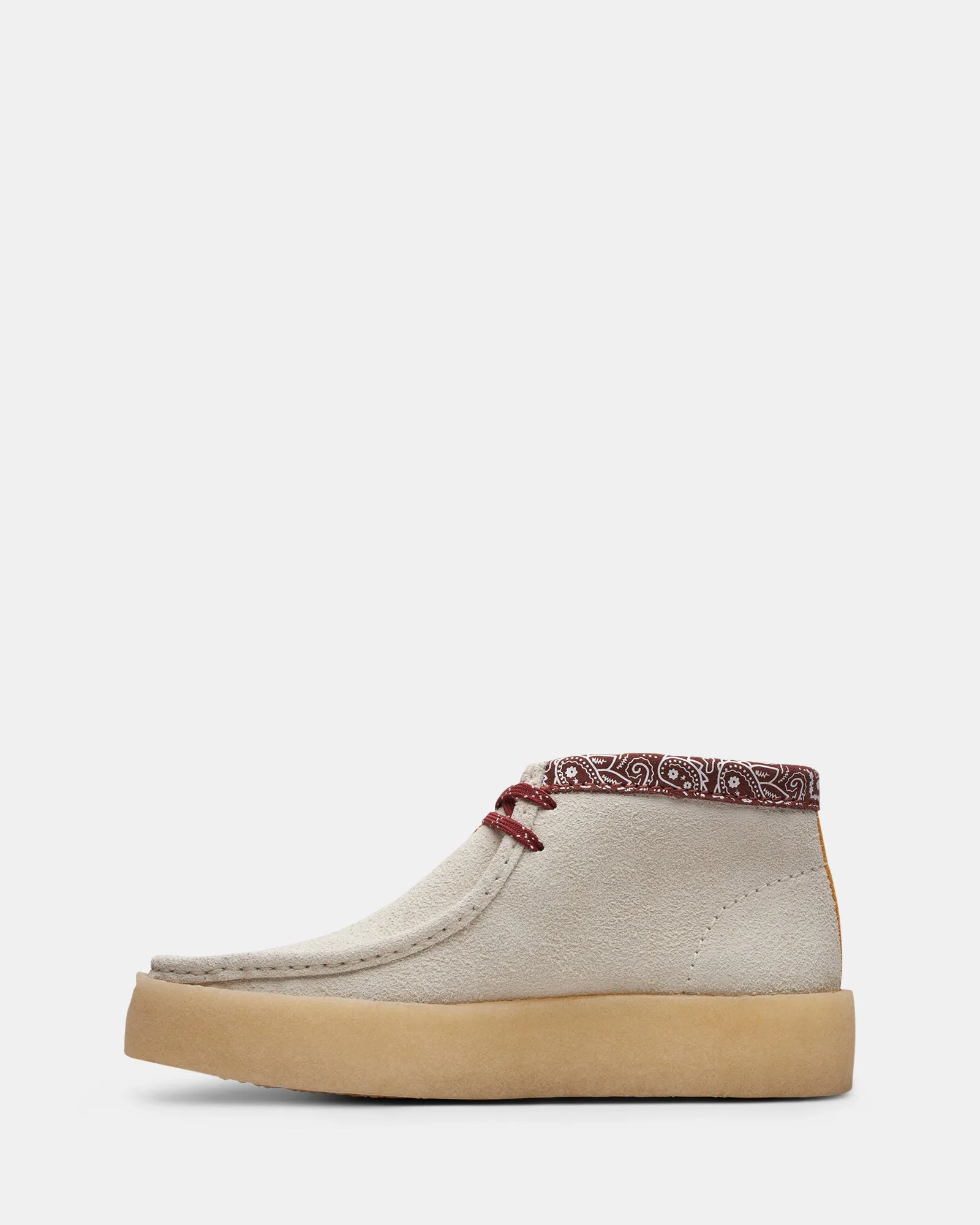 Wallabee Cup Boot White Interest Stretchable Material Lightweight Wear