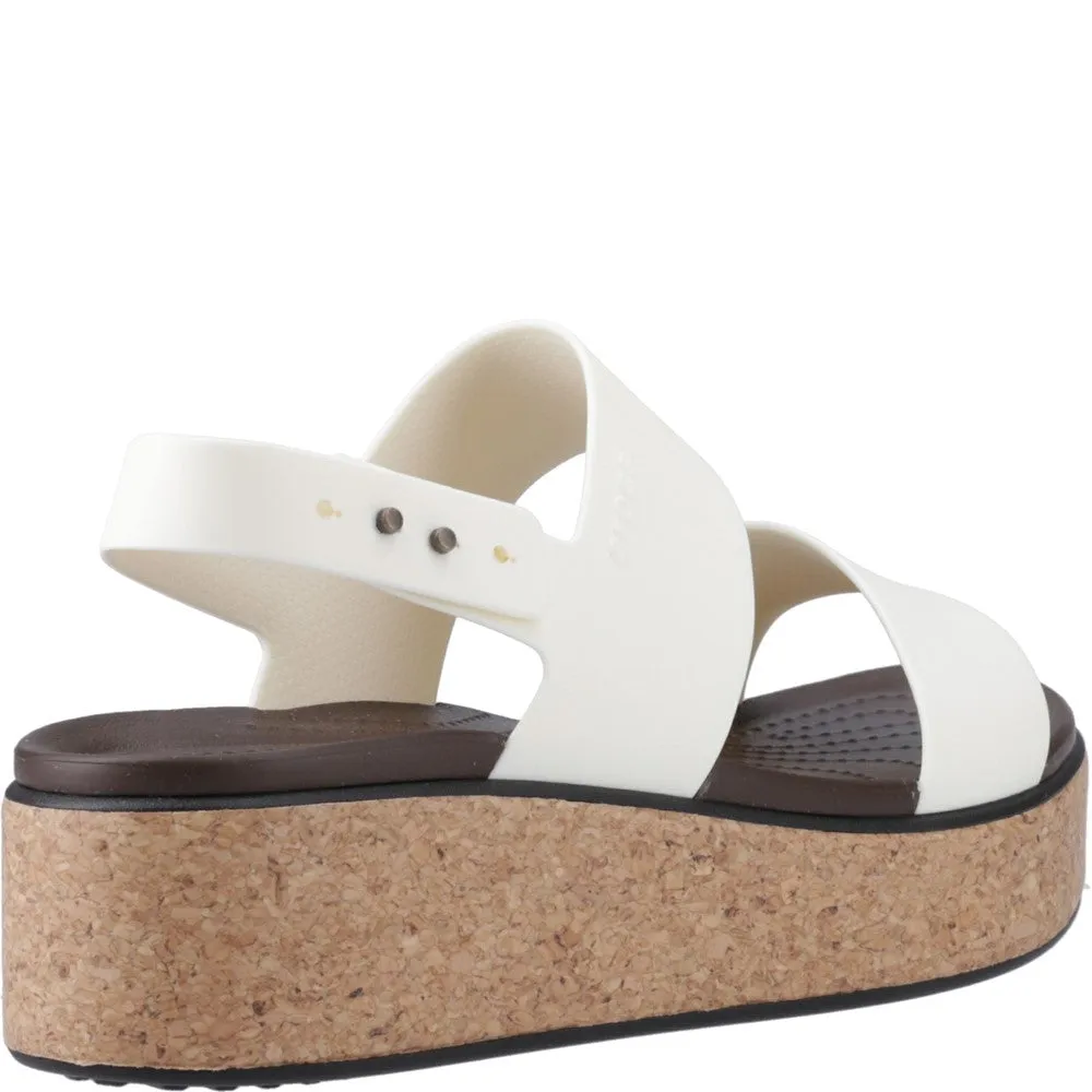 Open Toe Crocs Brooklyn Cork Low Wedge