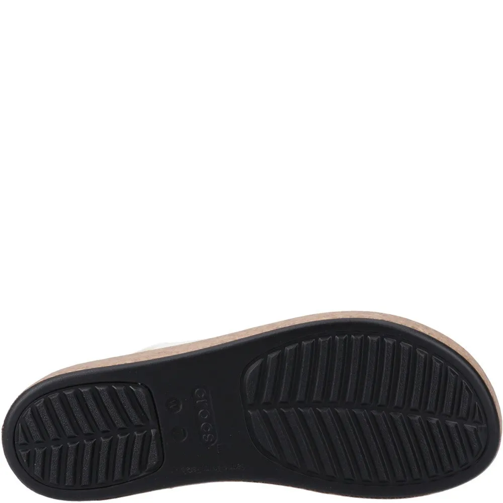 Crocs Brooklyn Cork Low Wedge Open Toe Indoor