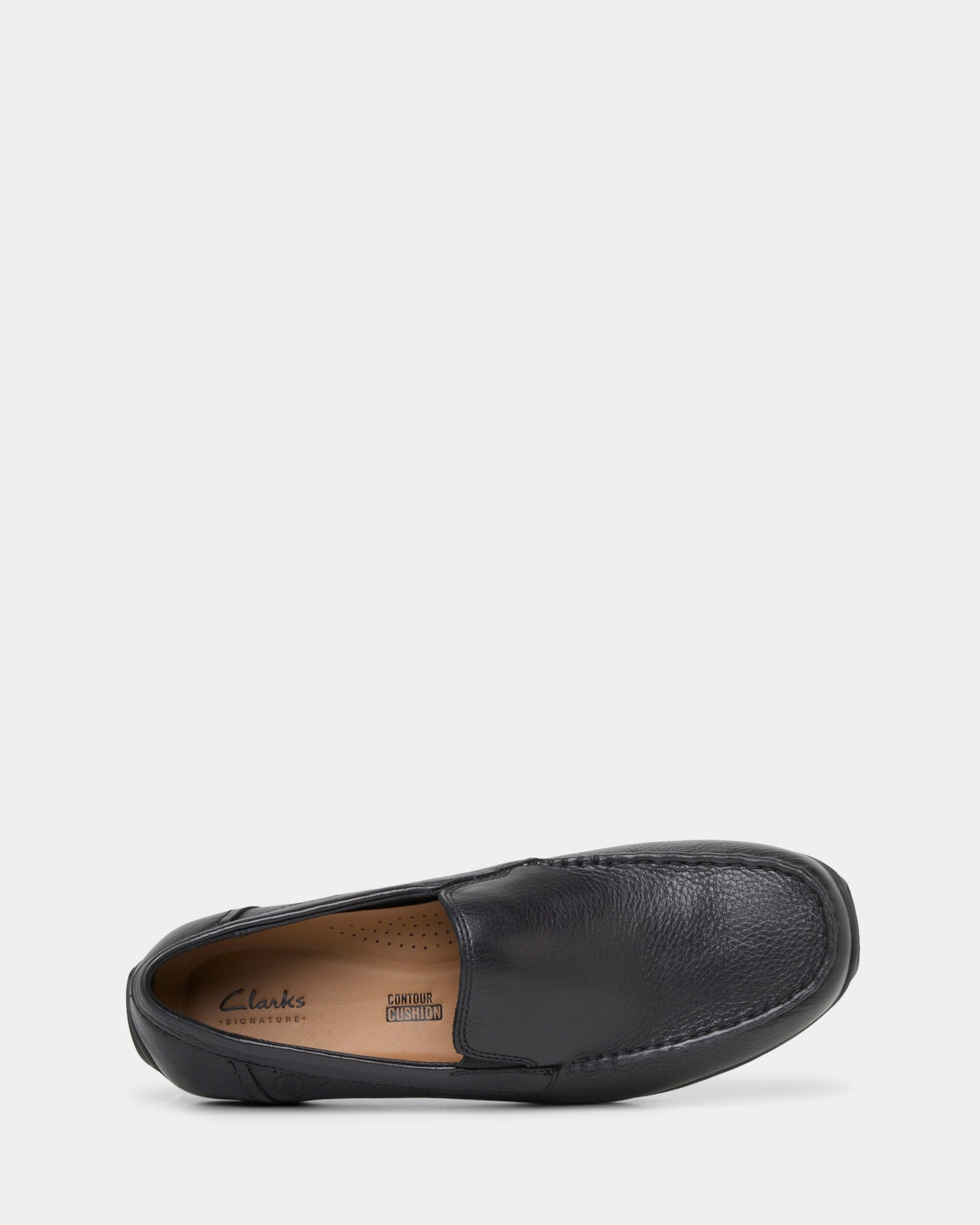 Somoc On Black Leather Flat Heel Padded Footbed