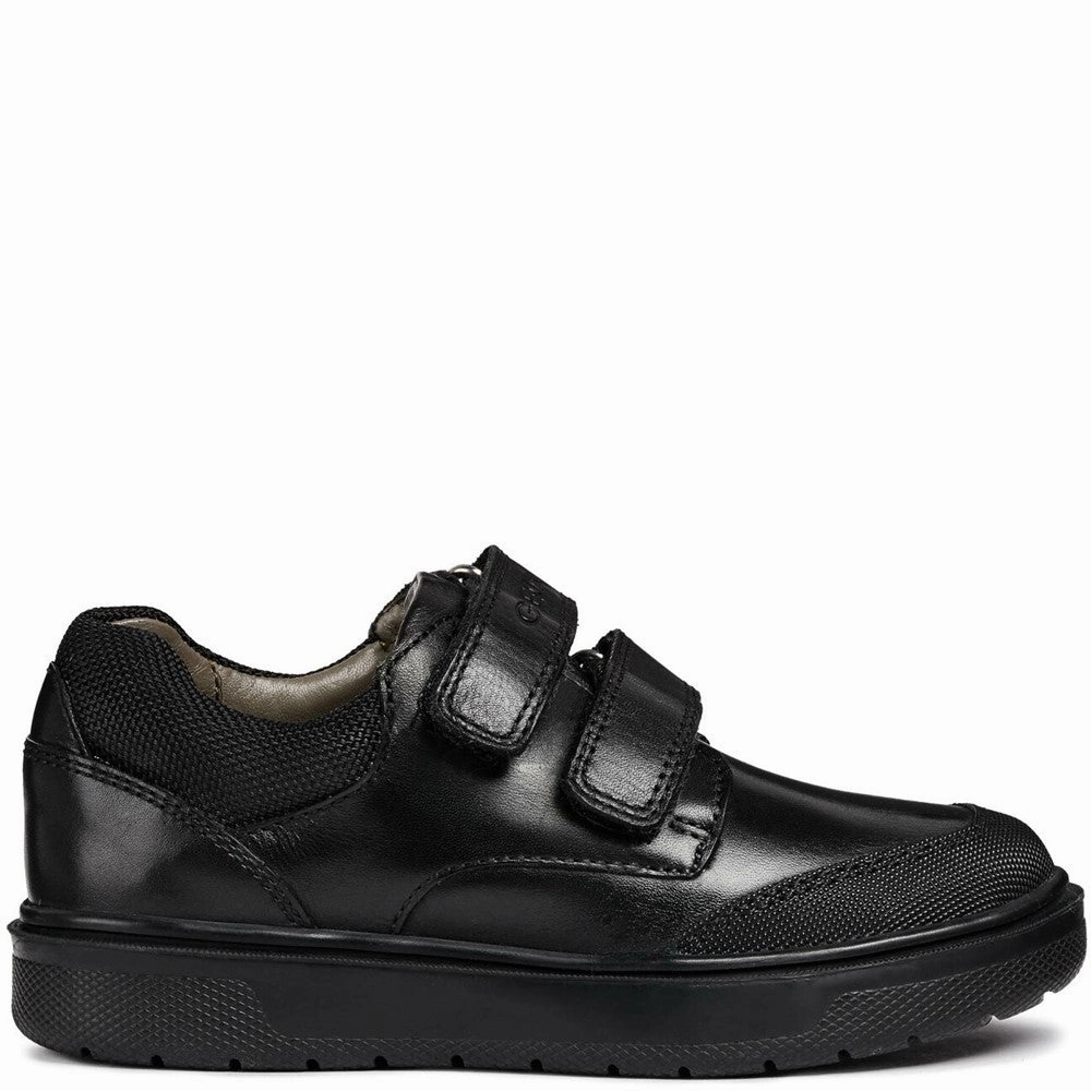 Geox J Riddock B. F Touch Fastening Junior School Shoes Open Mesh