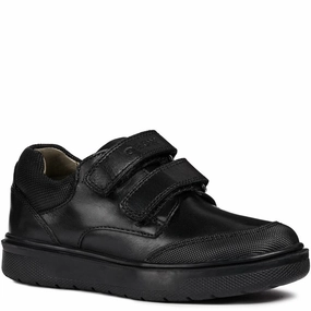 Clean Silhouette Park Picnic Geox J Riddock B. F Touch Fastening Junior School Shoes