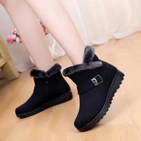 Elegant Snow Boots With Warm Fur Plush For Women Boarding Boots