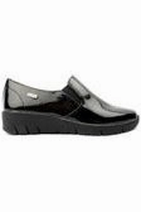 Jana 24662 black patent Japan Line velvet feel