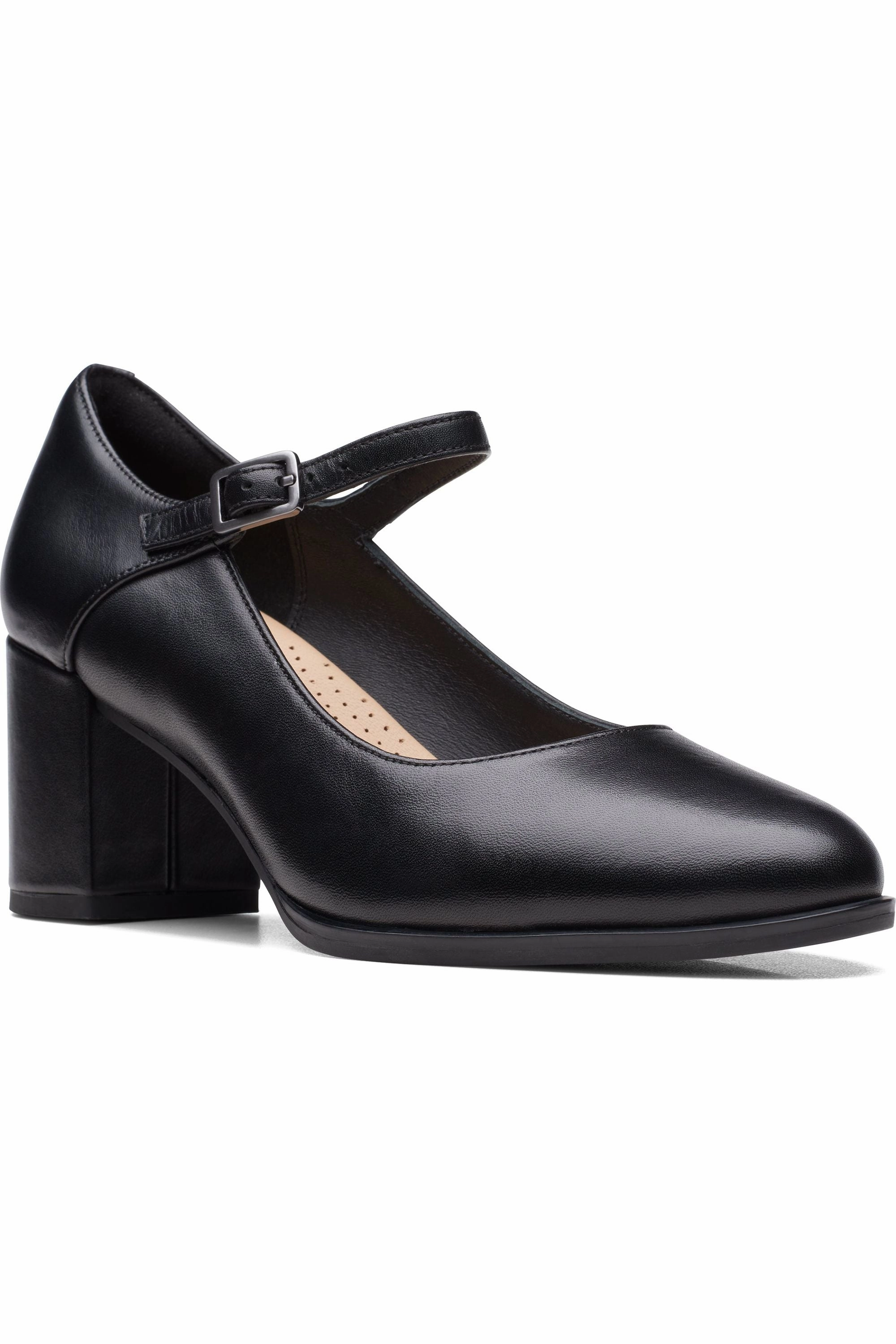 Ankle Strap Clarks Freva55 Strap in black leather