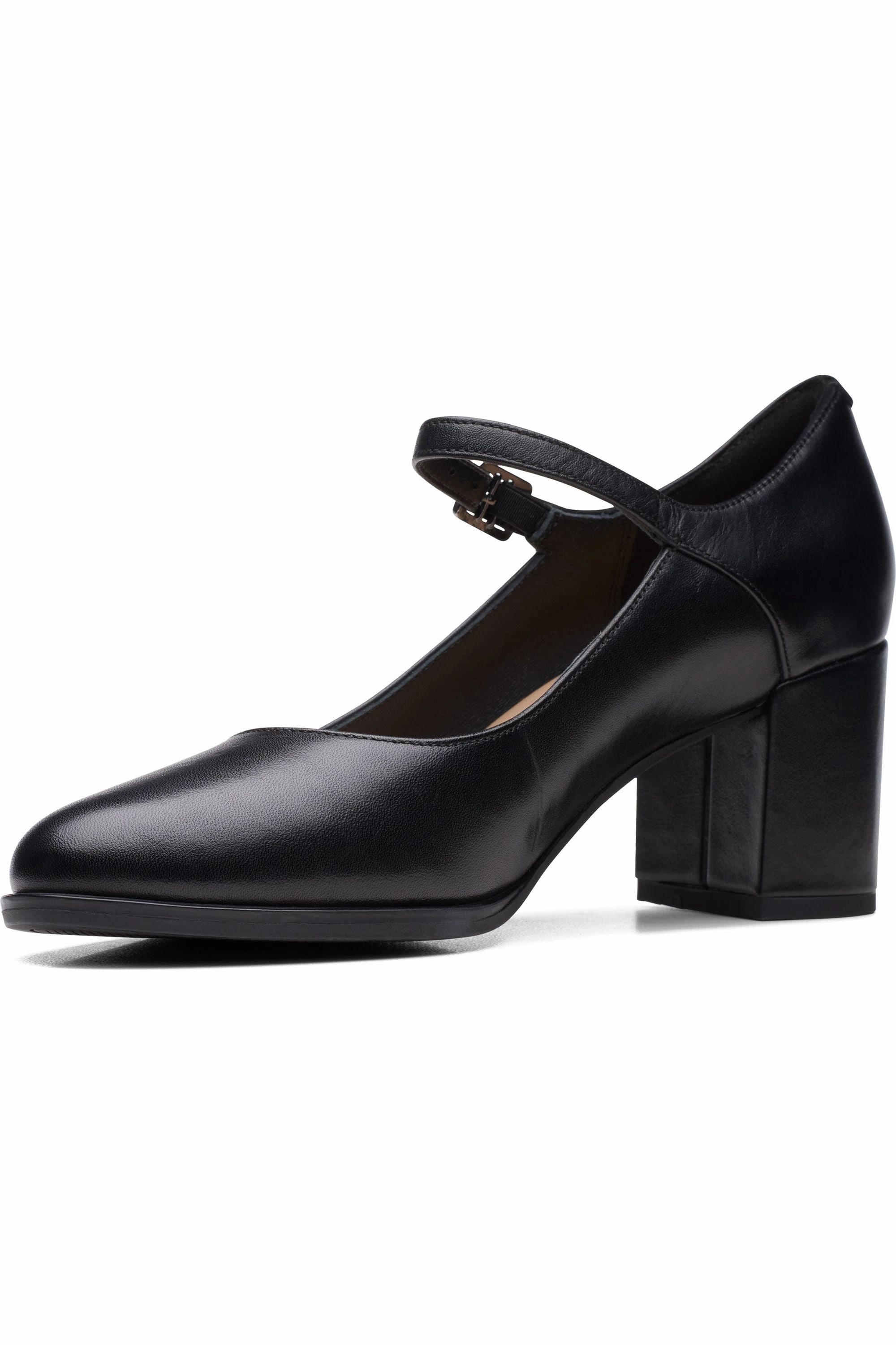 orthopedic Arch Care Clarks Freva55 Strap in black leather