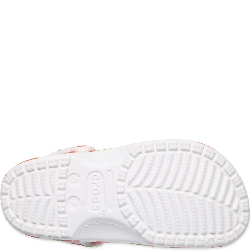 Crocs Unisex Classic Graphic Clog simple design Springy sole