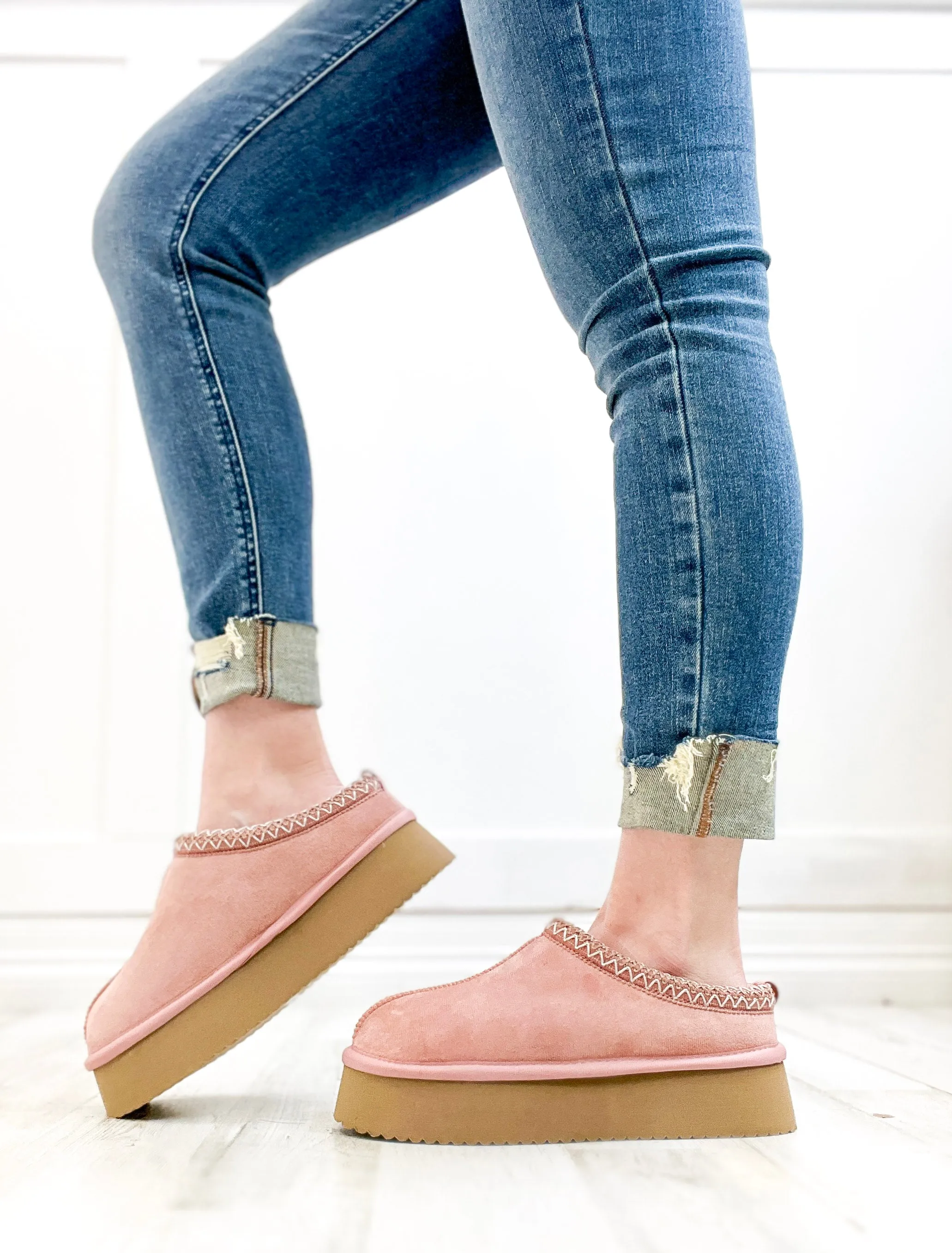 Corkys Pillow Talk Booties in Blush Faux Suede Black Adidas Running Shoes