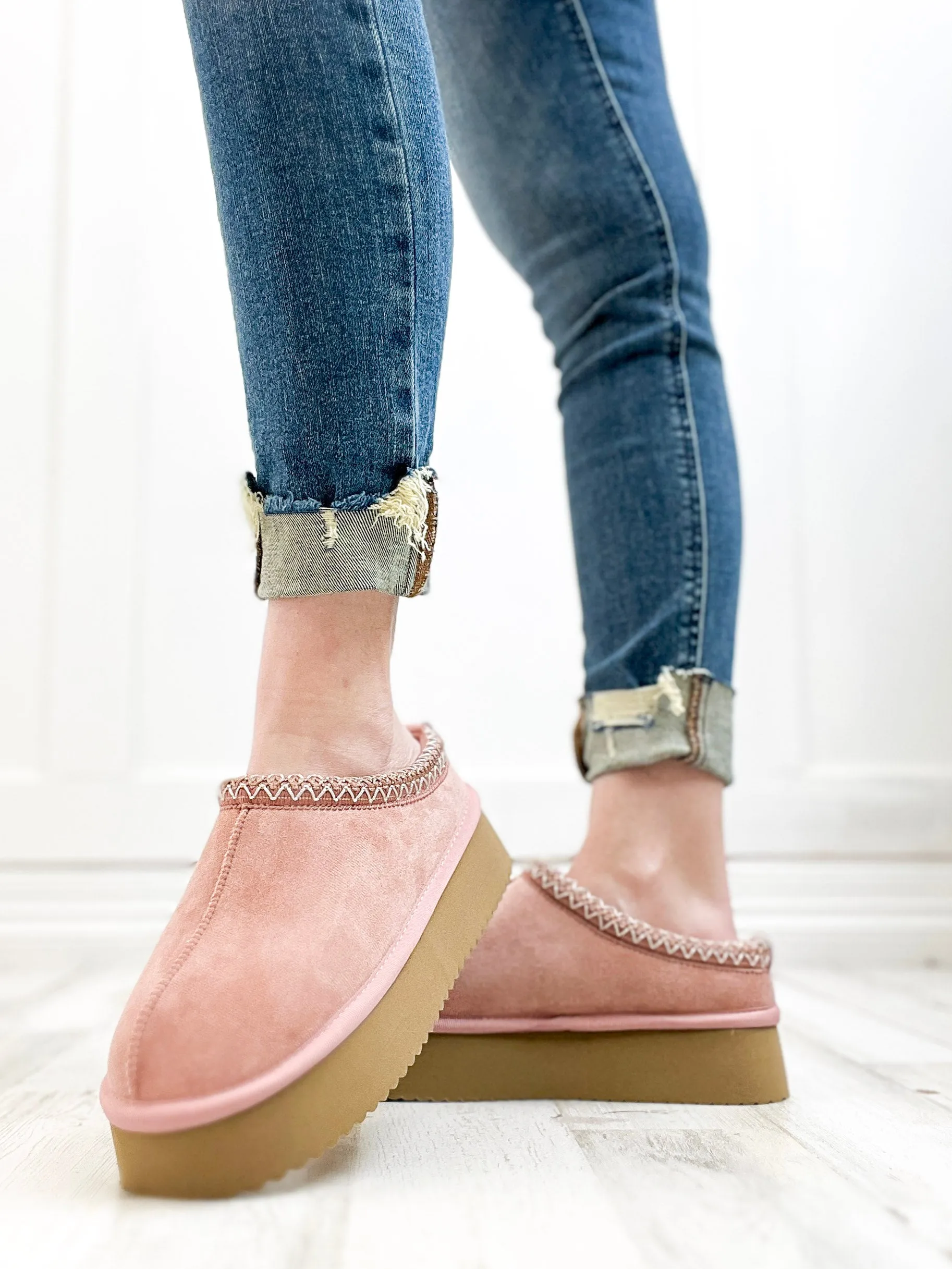Corkys Pillow Talk Booties in Blush Faux Suede Adidas Shoes With Flames
