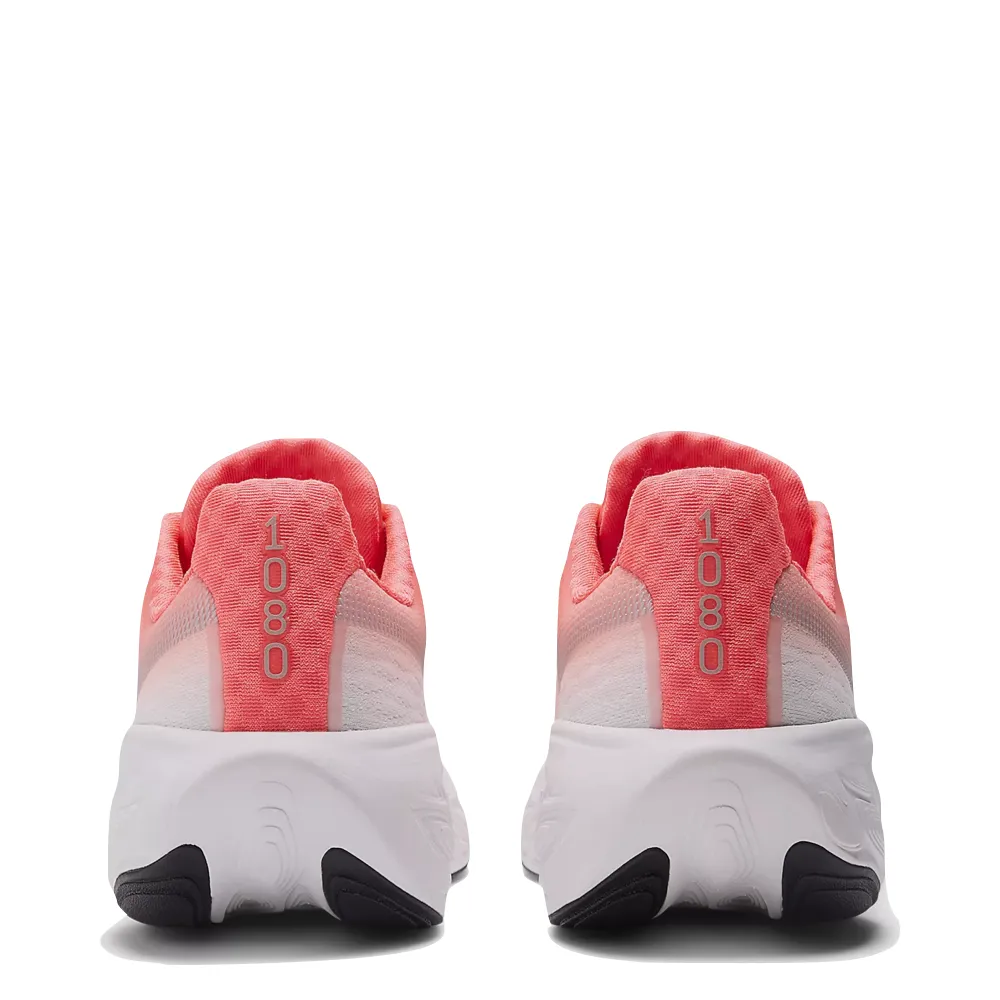 New Balance Women's Fresh Foam X 1080v14 Sneaker in Urgent Red with Silver Metallic and Light Silver Metallic