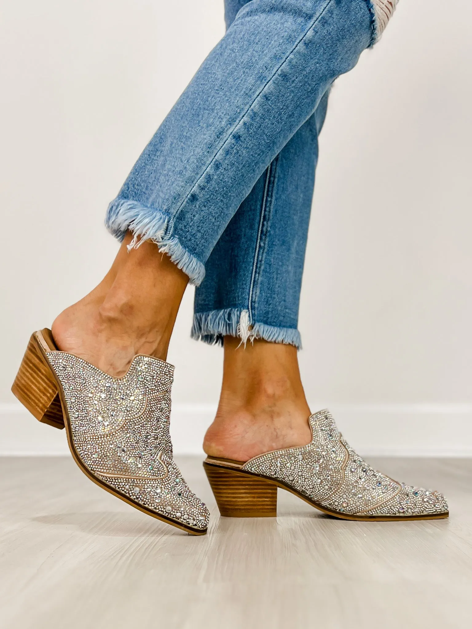 Adidas Campus 00s Shoe Corkys Tex Mex Boots in CLEAR RHINESTONES