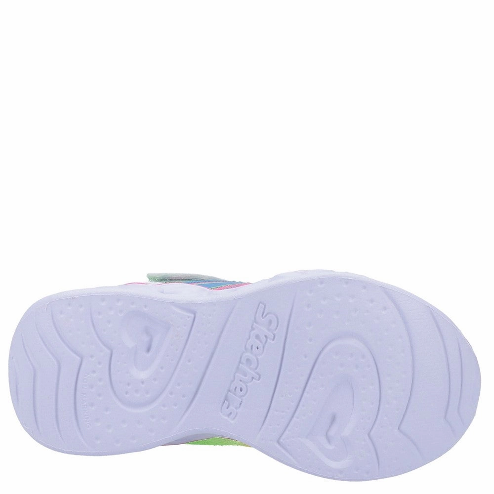 Skechers S Lights Heart Lights Love Spark Touch Fastening Trainer Open Toe