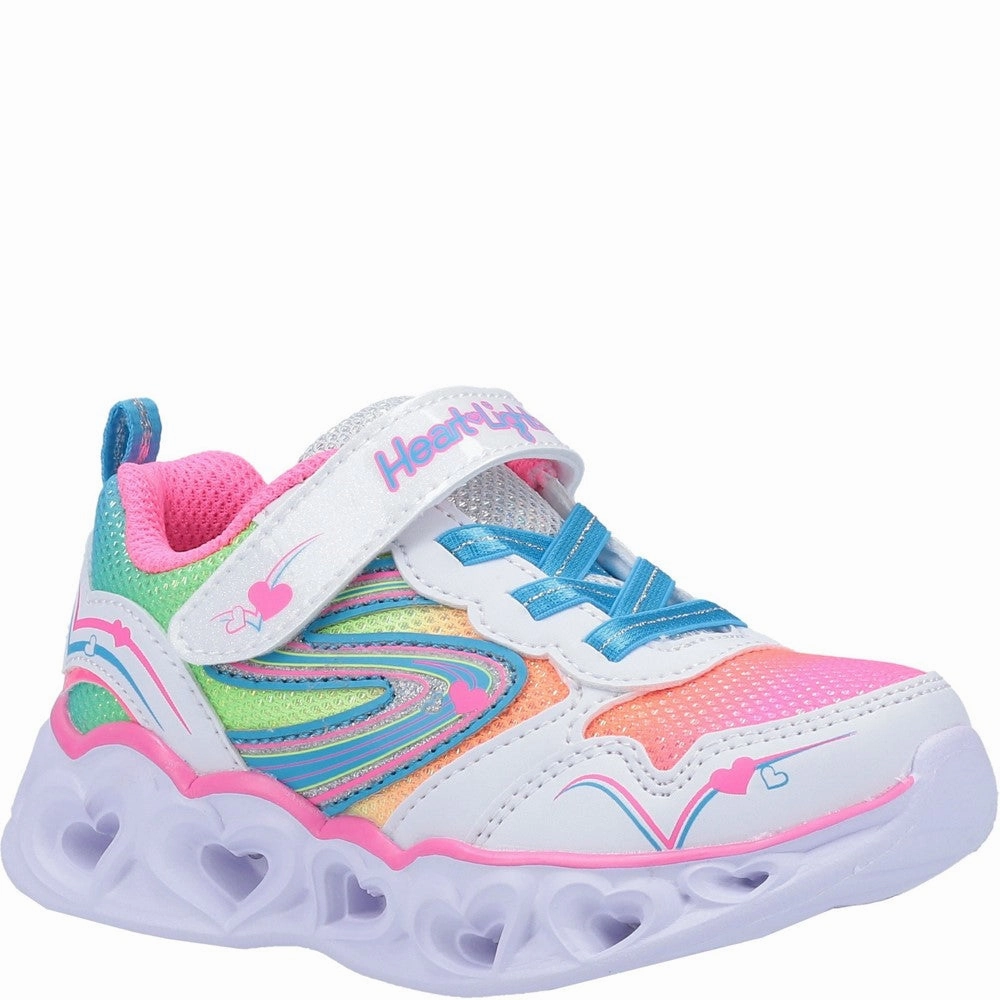 Decorative stitching Feet Ease Skechers S Lights Heart Lights Love Spark Touch Fastening Trainer