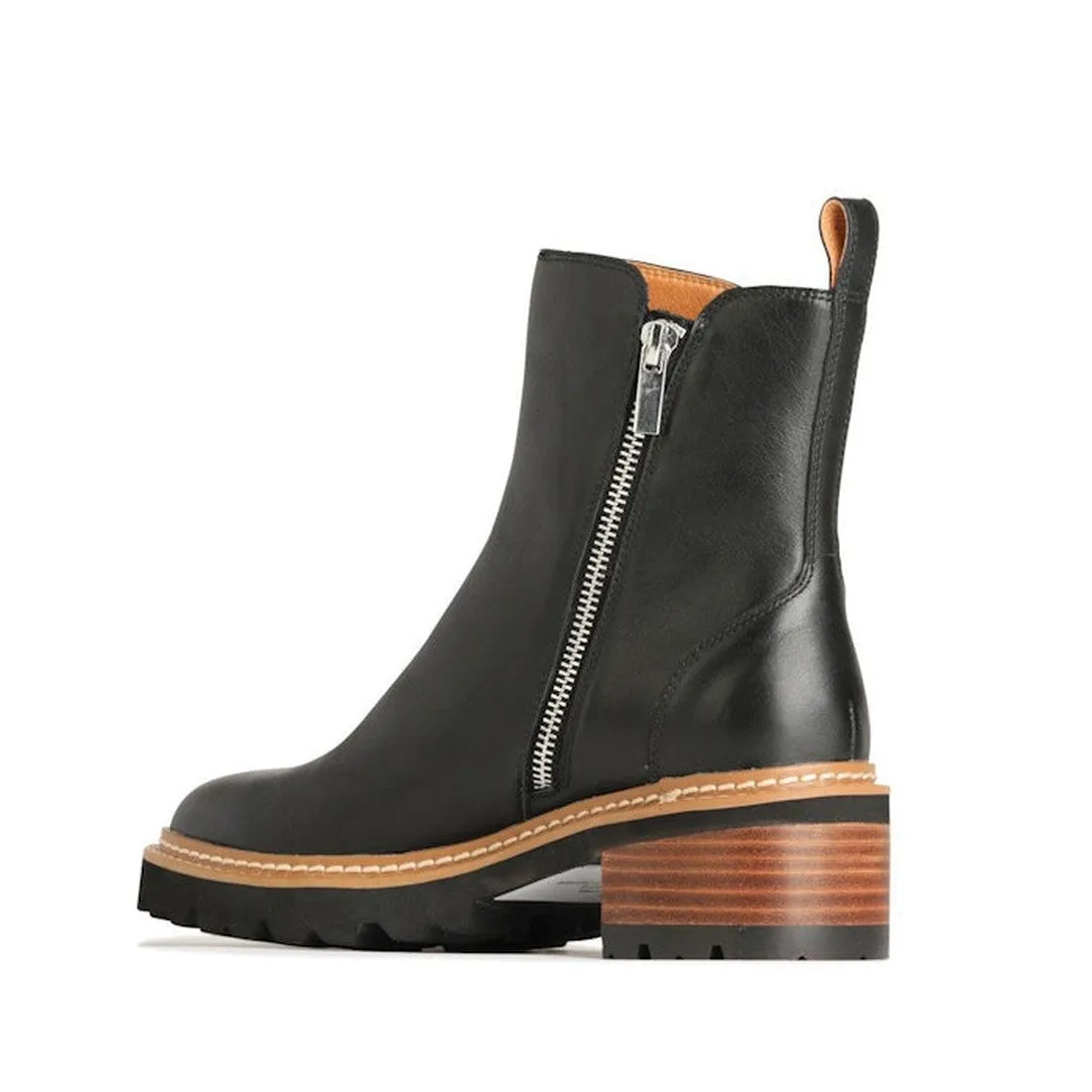 EOS Lindira Black Womens Leather Boot with Zips Adidas Running Shoes Size Chart