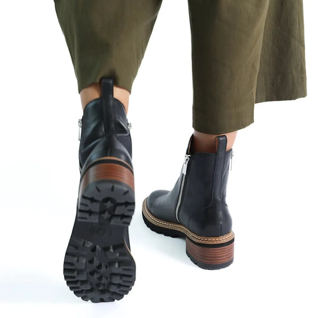 EOS Lindira Black Womens Leather Boot with Zips Adidas Indoor Futsal Shoes