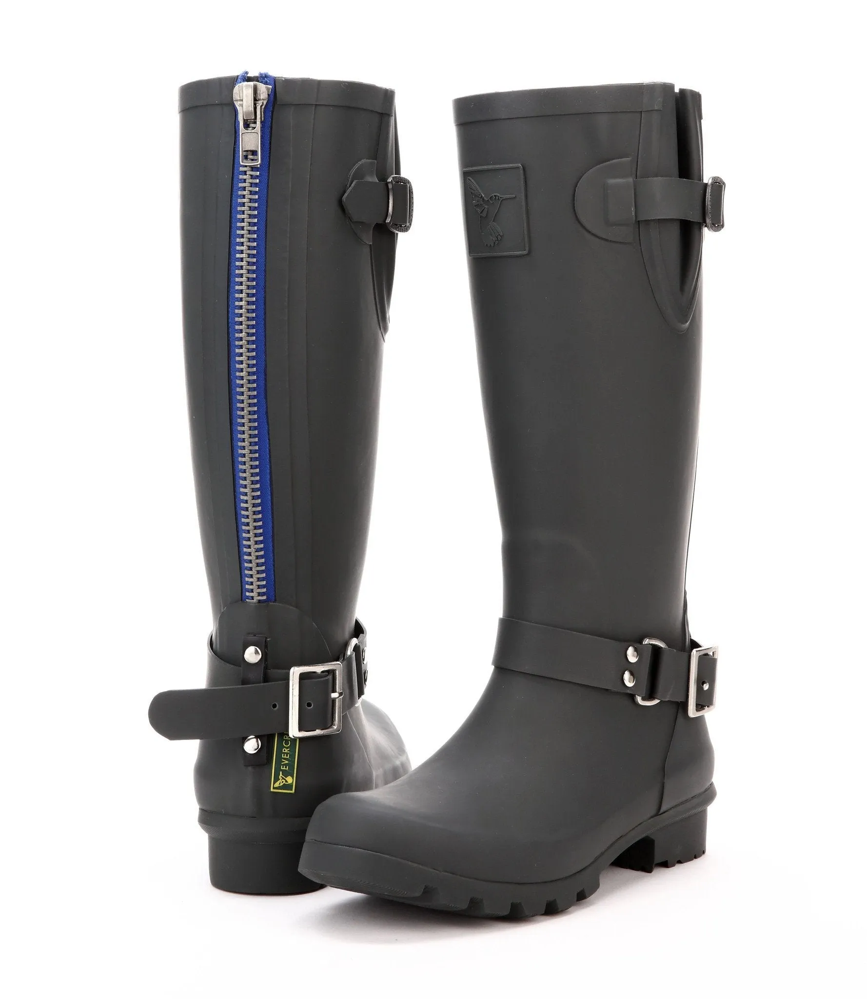 Evercreatures Triumph Charcoal Tall Wellies Whim And Wander Rain Boots