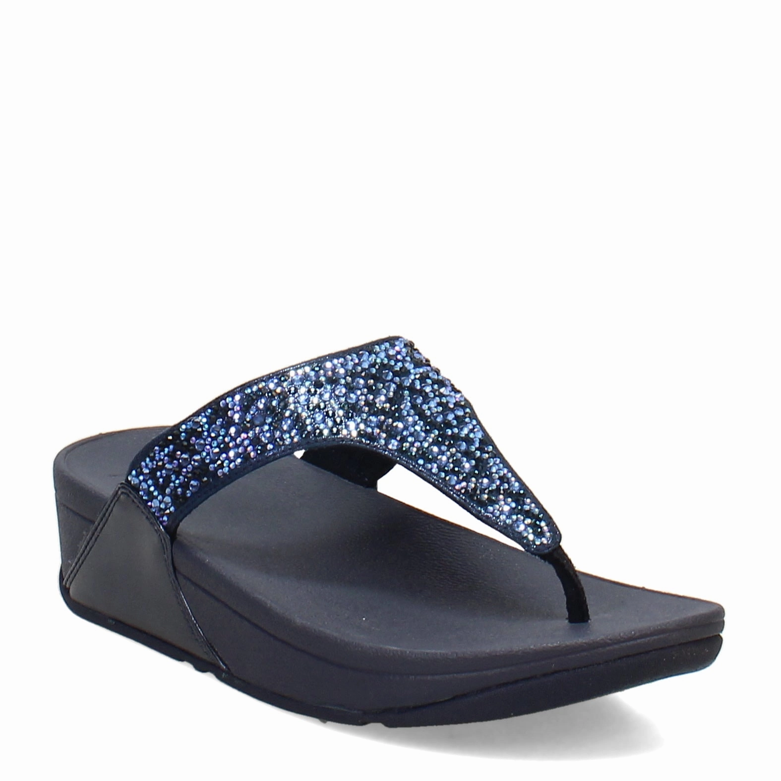 Women's FitFlop, Lulu Crystal Mix Toe Post Sandal Sleek Footwear Walk Flow