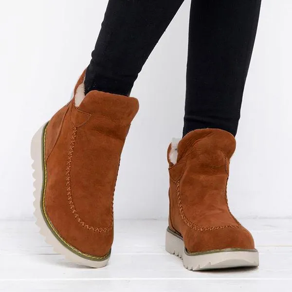 Women Fashion Casual Fur Lining Ankle Snow Short Boots Best Value Snow Boots