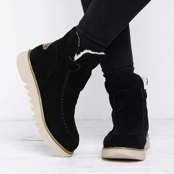 Women Fashion Casual Fur Lining Ankle Snow Short Boots South Beach Borg Mini Snow Boots