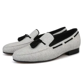 Most Comfortable Dress Loafers OneDrop Handmade Men Dress Shoes Velvet Black Tassel Party Wedding Prom Loafers