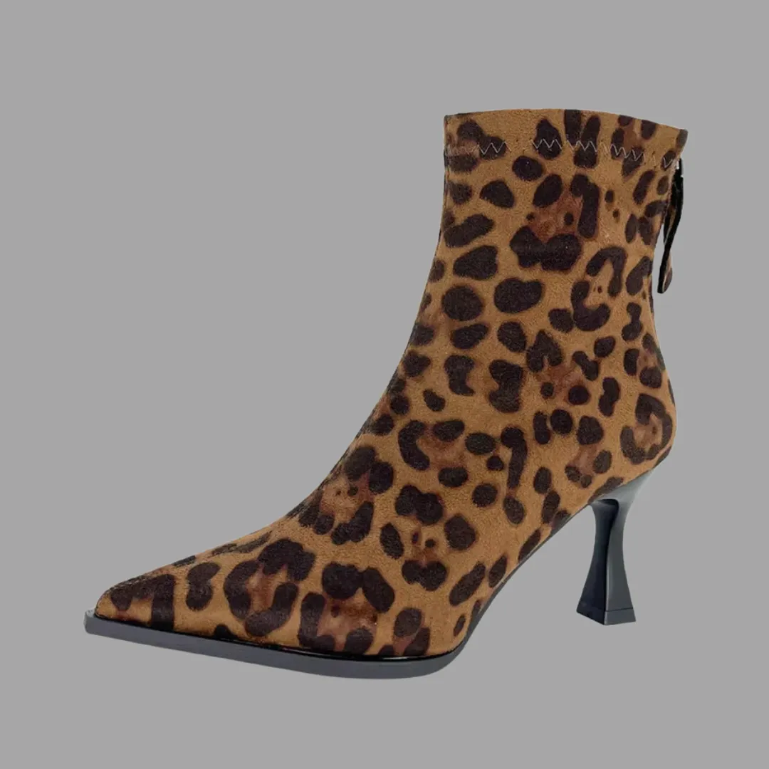 Fashion Suede Ankle Boots - Leopard Print Adidas Yeezy Shoes