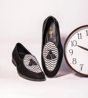 Black Palatine Chevron Tasseled Loafer for MEN American Eagle Loafers