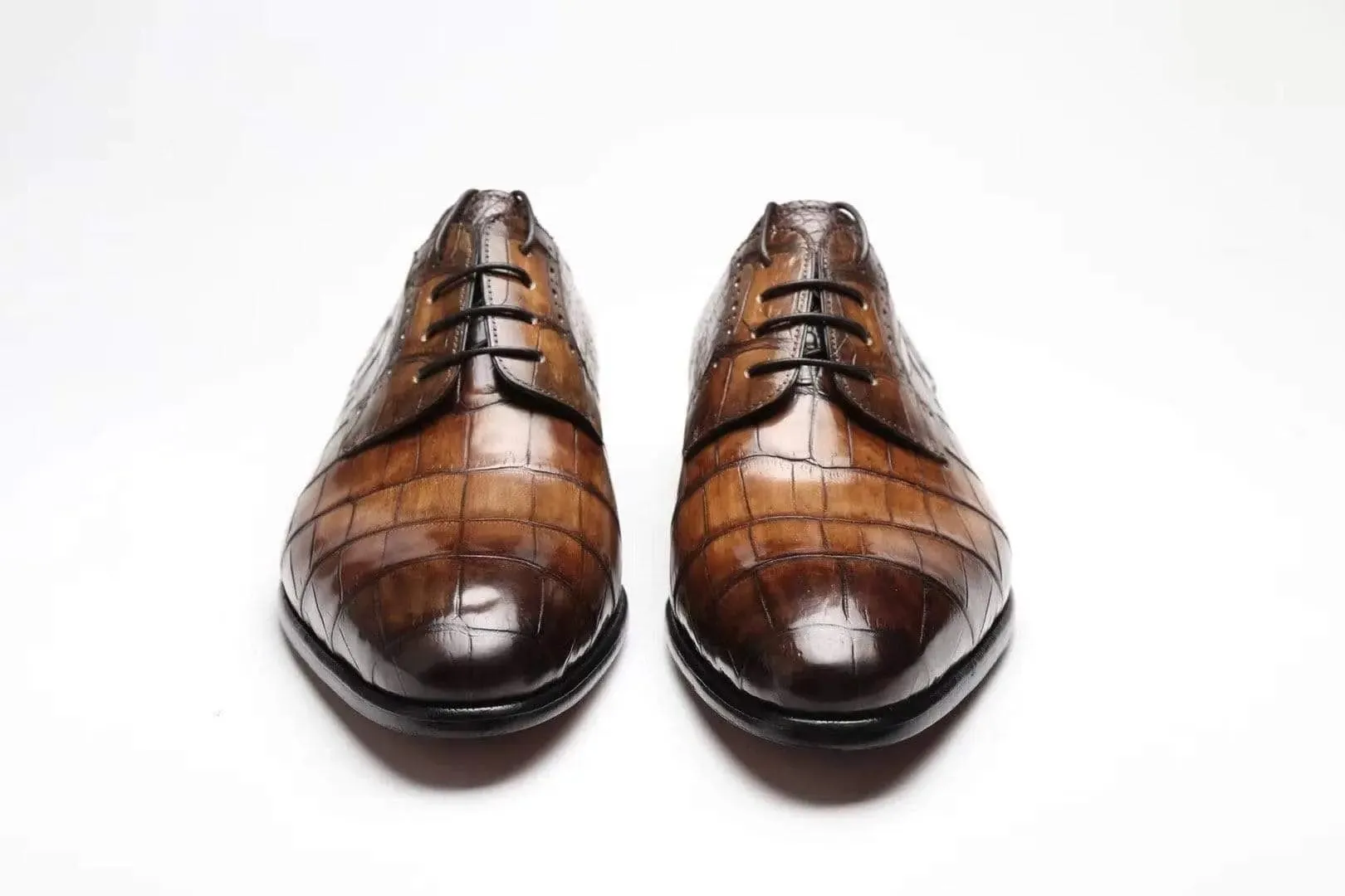 Factory Dress Shoes Crocodile Shoes Brown Crocodile Leather Shoes Men Lace Up Business Formal Dress Shoes Luxury