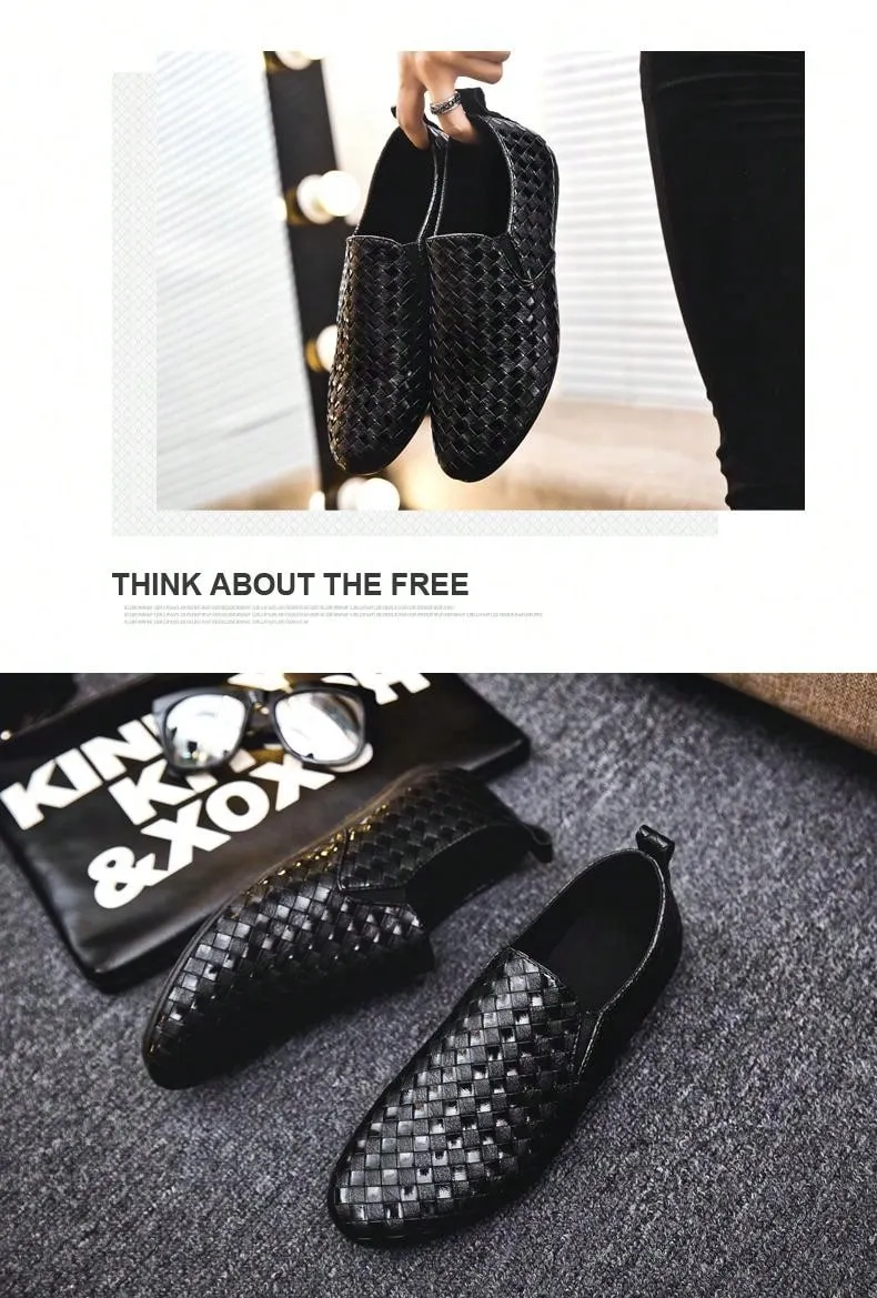 Men's Black Leather Slip-On Loafers, Casual Flat Shoes, Dress Shoes (Please Order 1 Size Up) Asics Gel Noosa Tri 9 Running Shoes