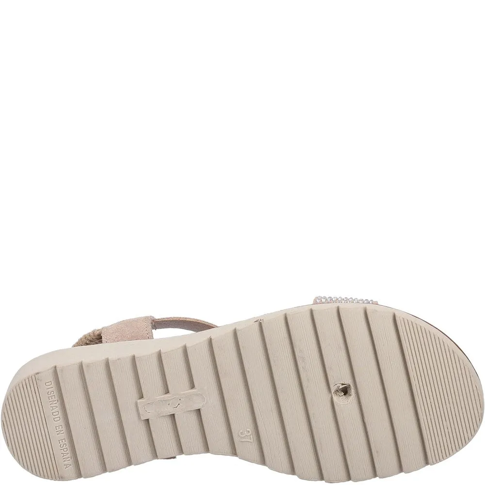 Fleet & Foster Hyacinth Sandal Outing Fit Leopard Touch